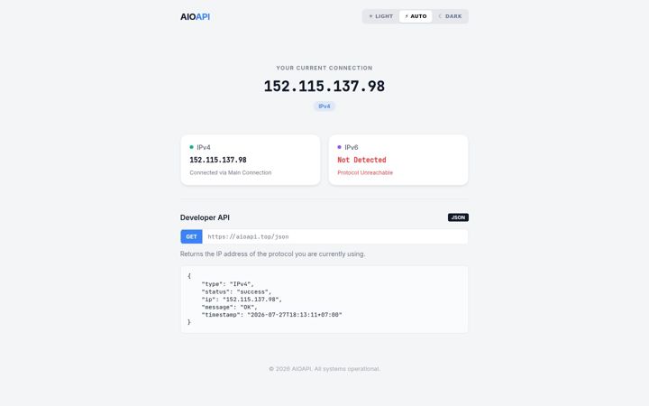 Screenshot of aioapi.top