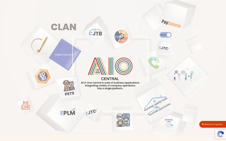 Ekrānuzņēmums no aiocentral.com