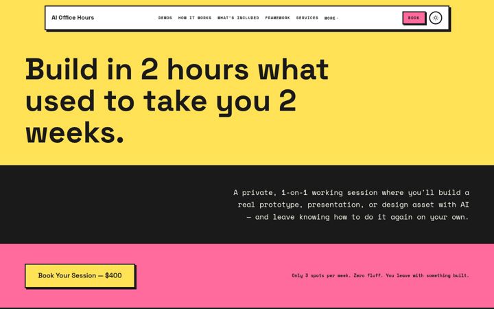 Screenshot of aiofficehours.co