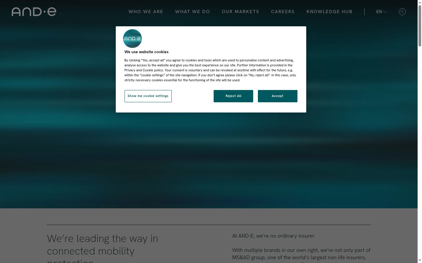 Screenshot van de toestemmingsbanner zoals getoond vóór enige interactie