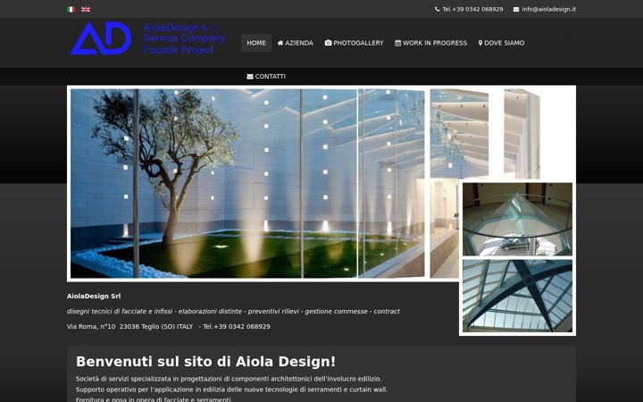 Screenshot of aioladesign.it