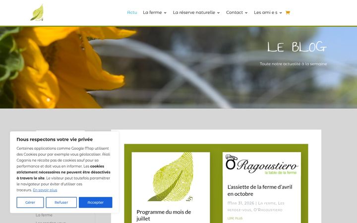 Screenshot του aioli-caganis.fr