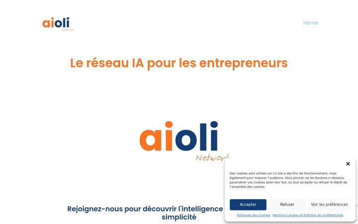 Screenshot of aioli-network.com