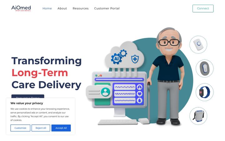 Screenshot of aiomed.com
