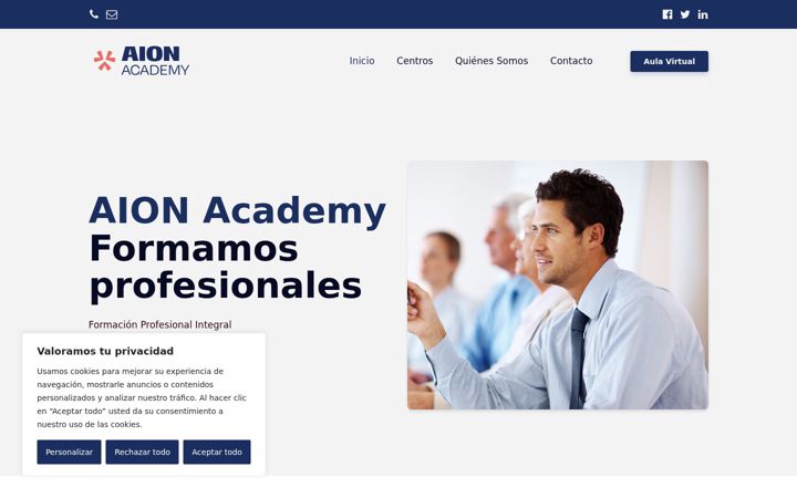 Screenshot of aionacademy.es