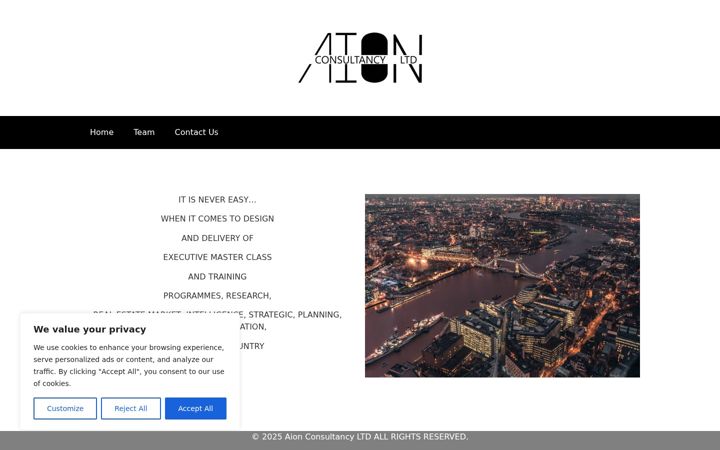 Screenshot of aionconsults.com
