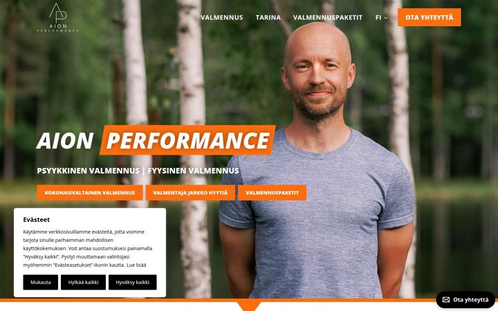 Screenshot of aionperformance.fi