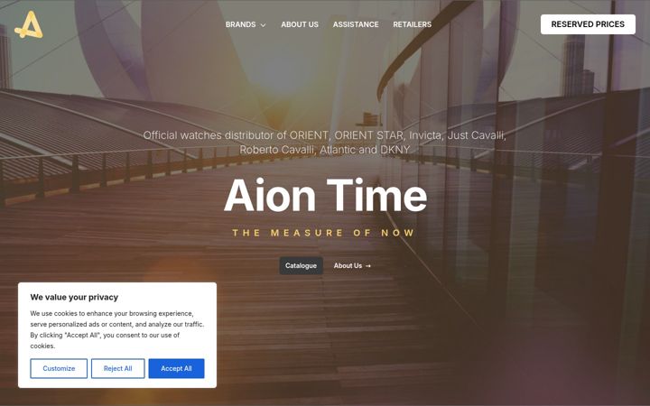 Ekraanipilt saidist aiontime.com