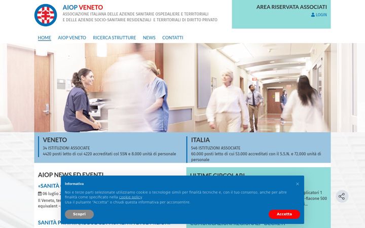 Skärmbild av aiopveneto.it