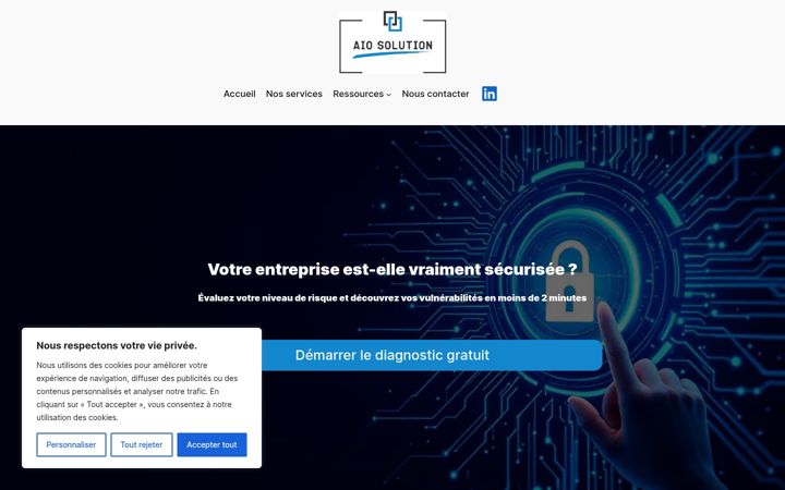 Screenshot of aiosolution.fr