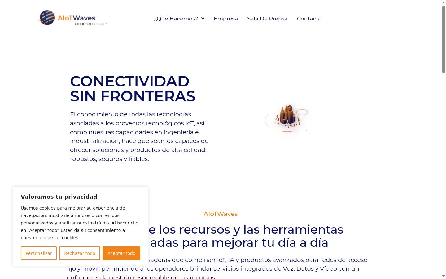 Screenshot of the consent banner shown before any interaction
