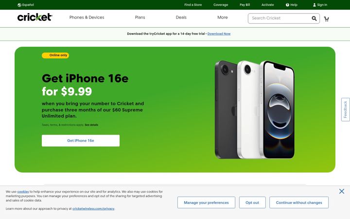Screenshot of aiowireless.com