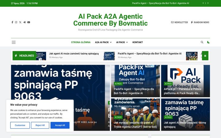 Snímek obrazovky aipack.pl