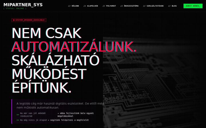 Screenshot of aipartner.hu
