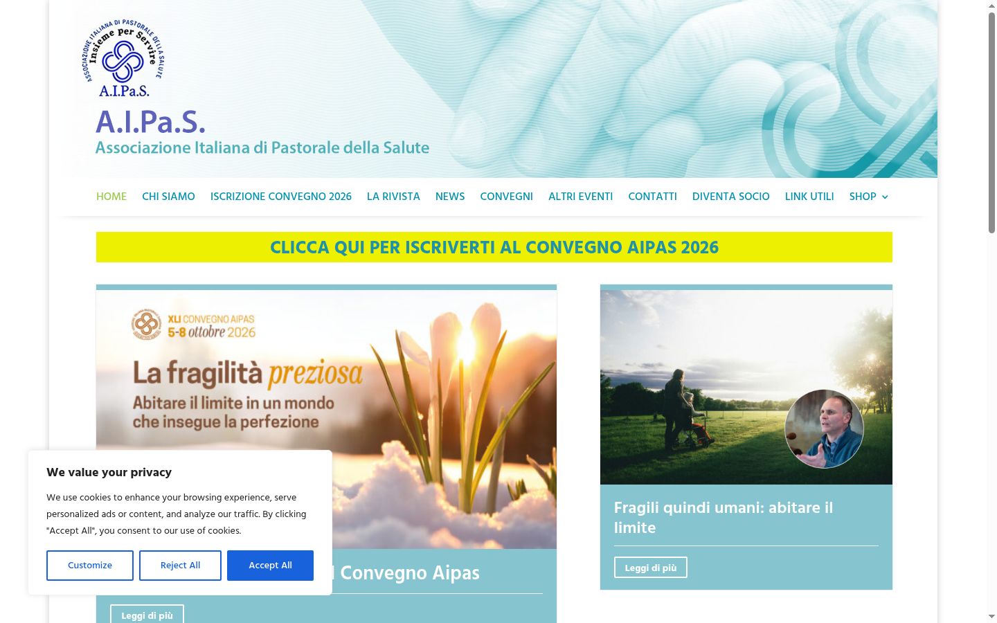 Screenshot of the consent banner shown before any interaction