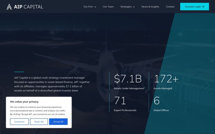 Screenshot of aipcapital.com