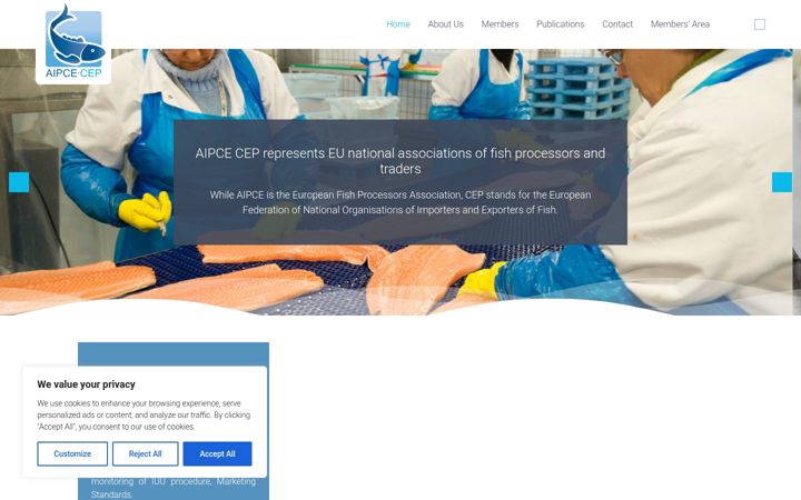 Kuvakaappaus sivustosta aipce-cep.org
