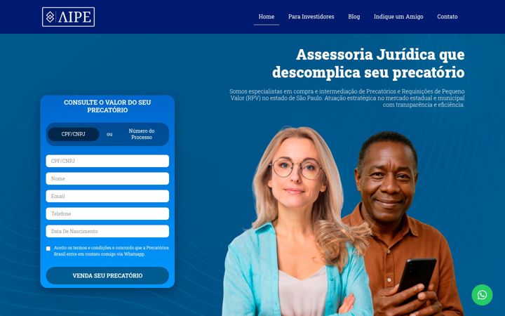 Screenshot of aipeassessoria.com.br