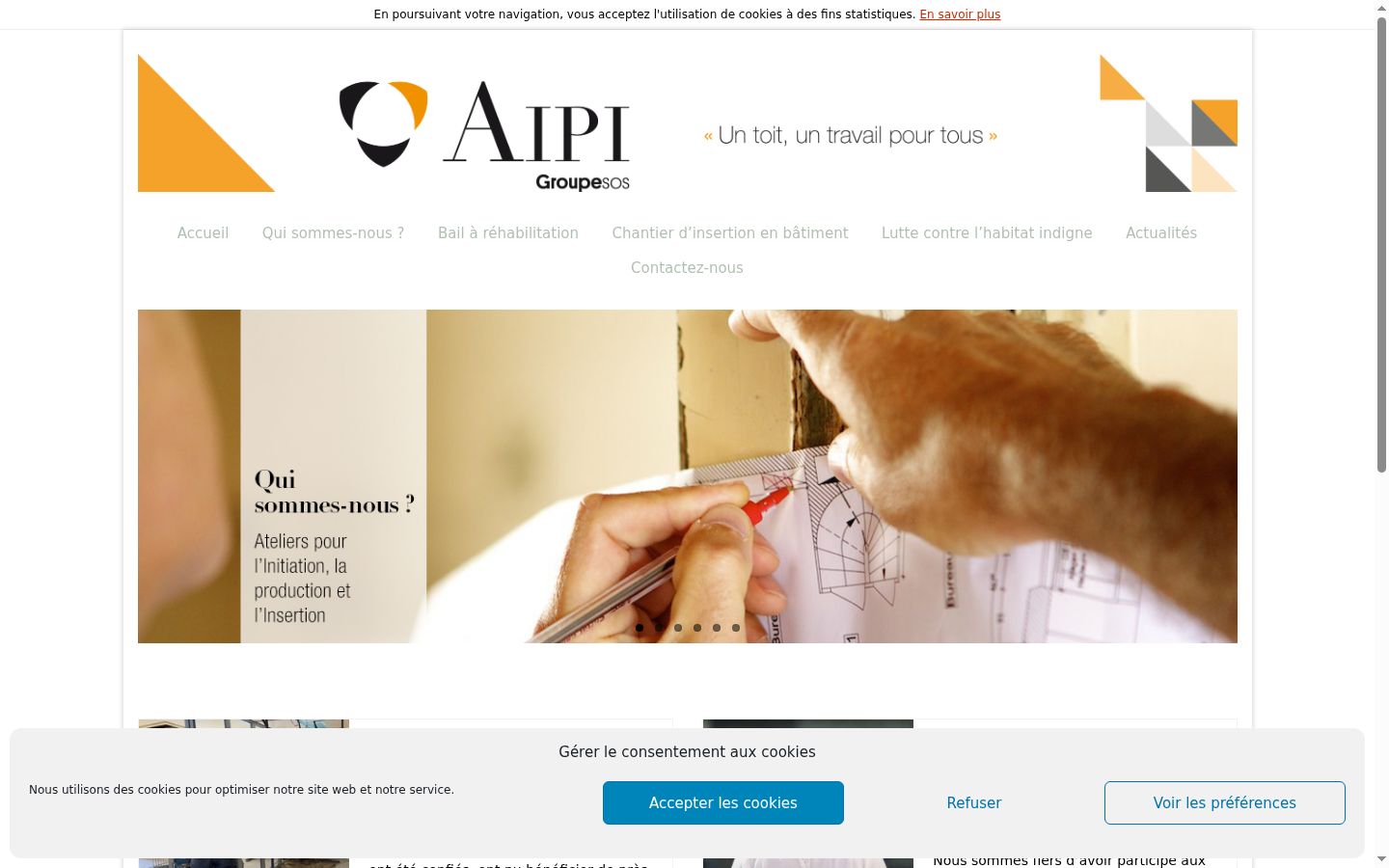 Screenshot of the consent banner shown before any interaction