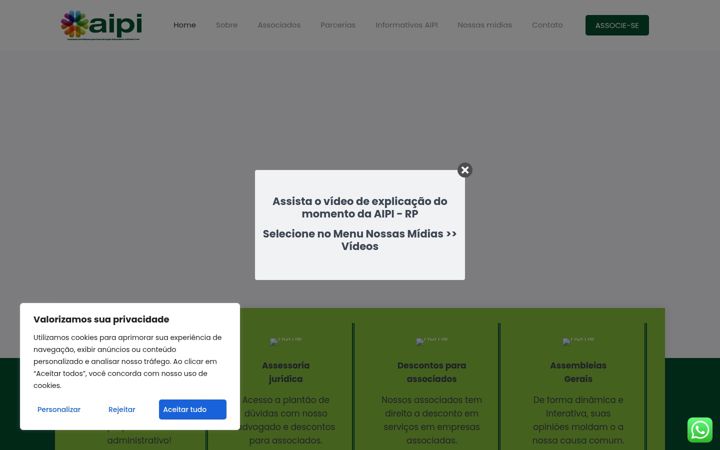 Screenshot of aipirp.com.br