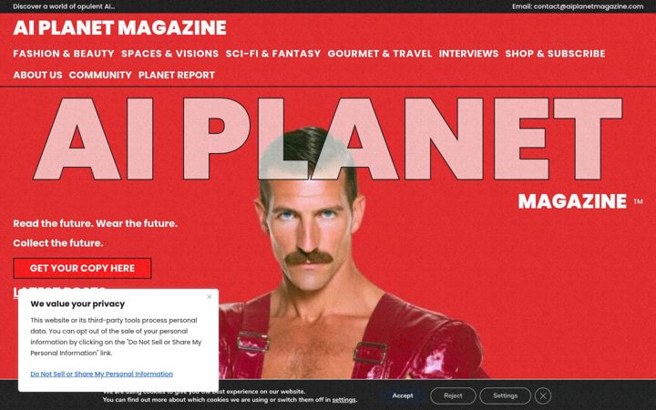 Screenshot of aiplanetmagazine.com
