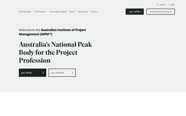 Screenshot of aipm.com.au