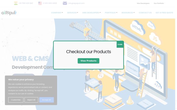 Screenshot of aipopuli.com