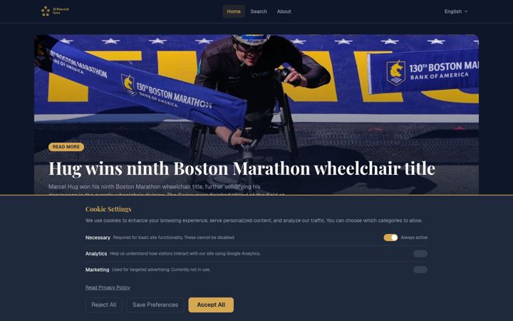 Screenshot of aipowerednews.com