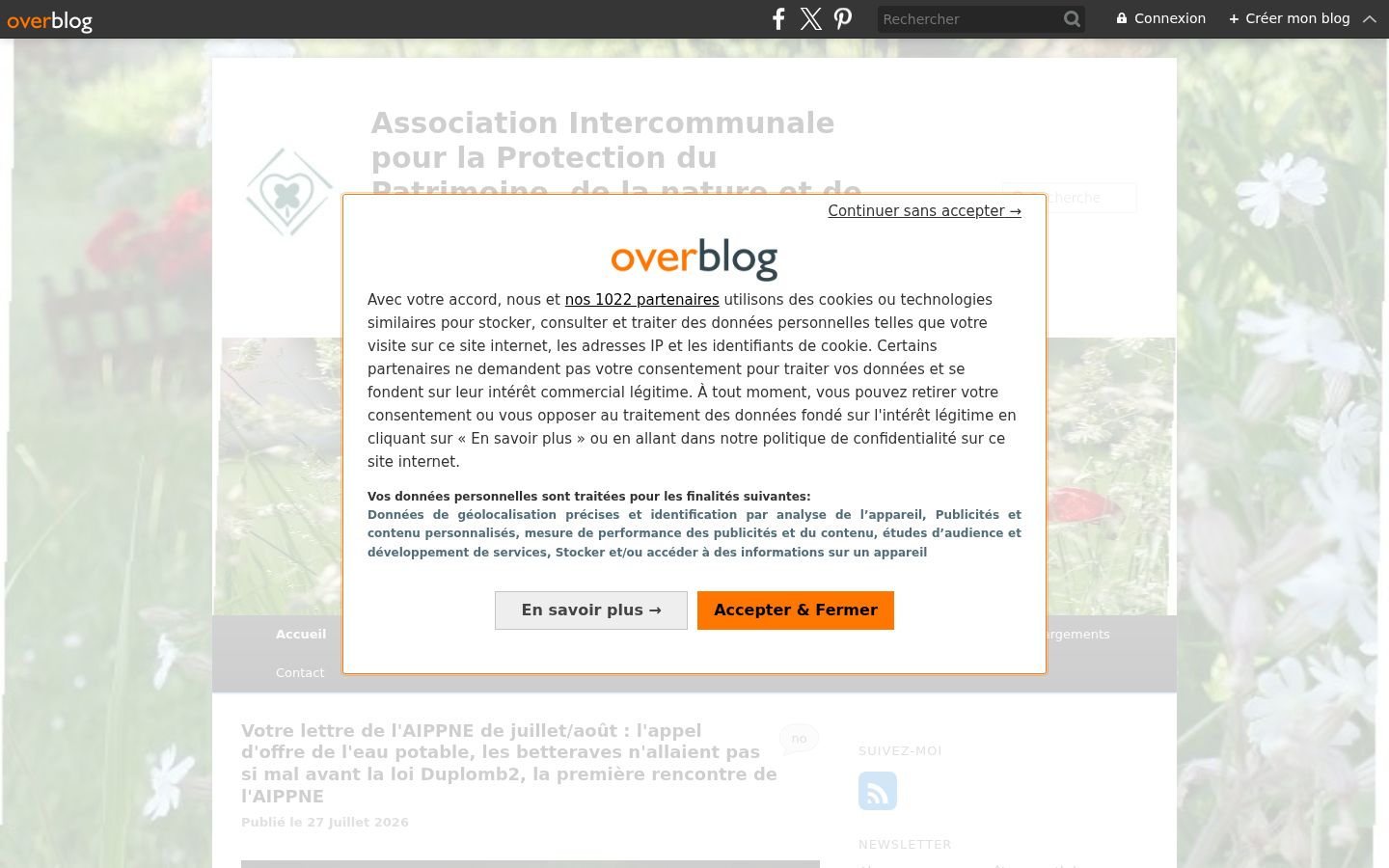 Screenshot des Einwilligungsbanners vor jeglicher Interaktion