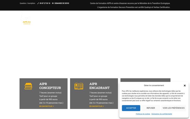 Screenshot of aipr.eu