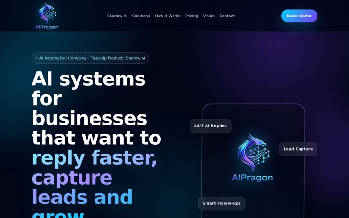 Screenshot of aipragon.com