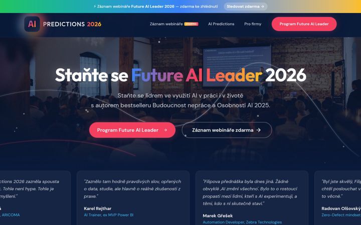 Screenshot of aipredictions.cz