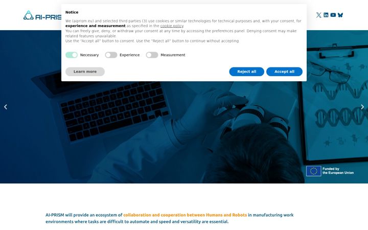 Captura de ecrã de aiprism.eu