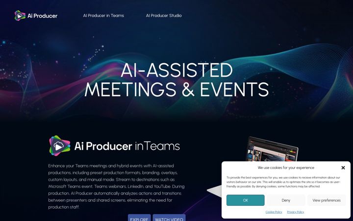 Screenshot of aiproducer.com