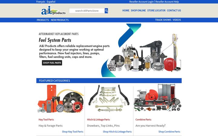 Екранна снимка на aiproducts.com