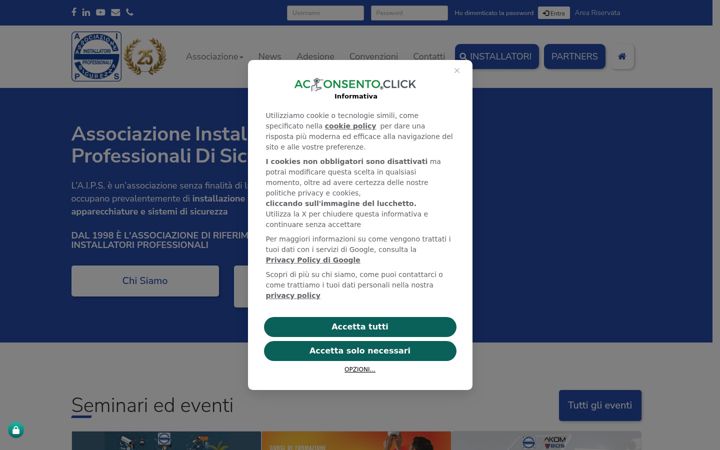 Screenshot of aips.it
