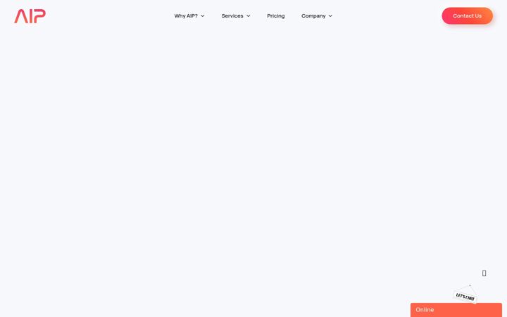 Screenshot stránky aipsolutions.tech