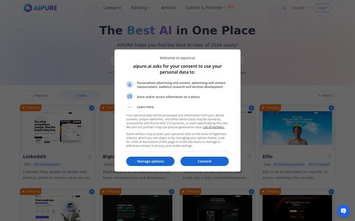 Screenshot van aipure.ai