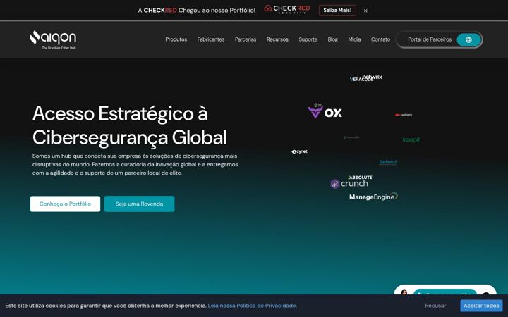 Screenshot stránky aiqon.com.br