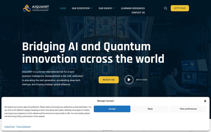 Screenshot di aiquainthub.com