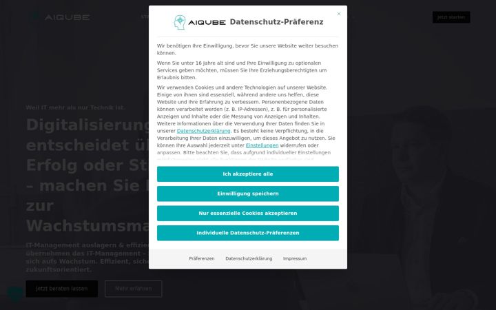 Screenshot di aiqube.com