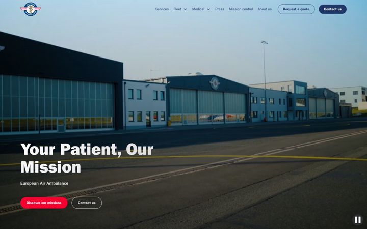Screenshot di air-ambulance.com