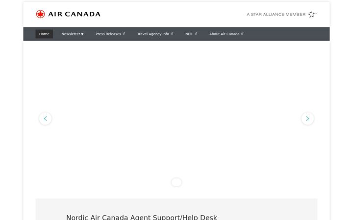 Kuvakaappaus sivustosta air-canada.eu