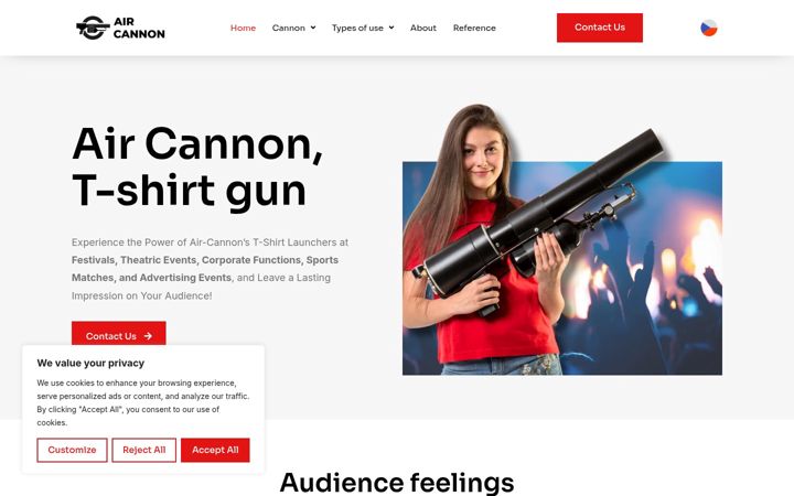 Screenshot di air-cannon.com