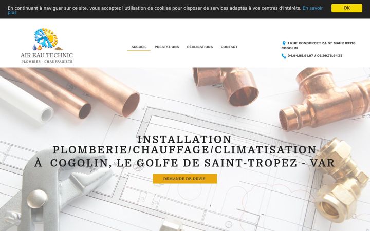 Screenshot of air-eau-technic-83.com