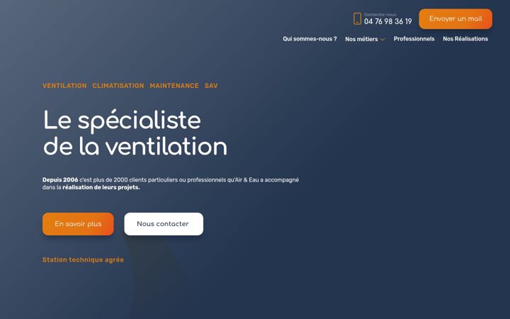 Screenshot of air-eau-ventilation.com