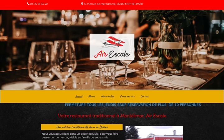 Screenshot of air-escale.fr
