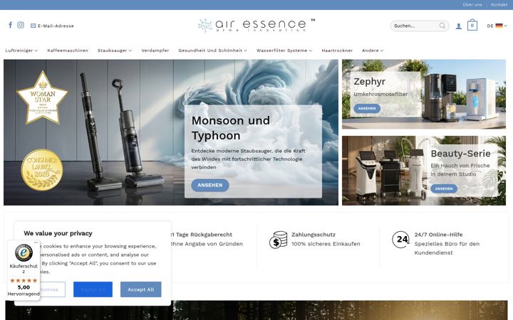 Screenshot of air-essence.de