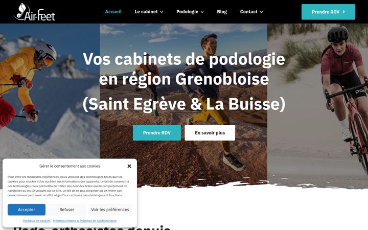 Screenshot von air-feet.fr