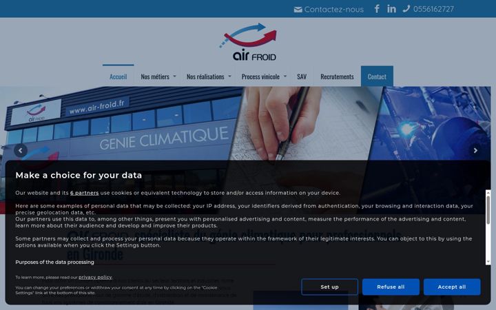 Screenshot of air-froid.fr